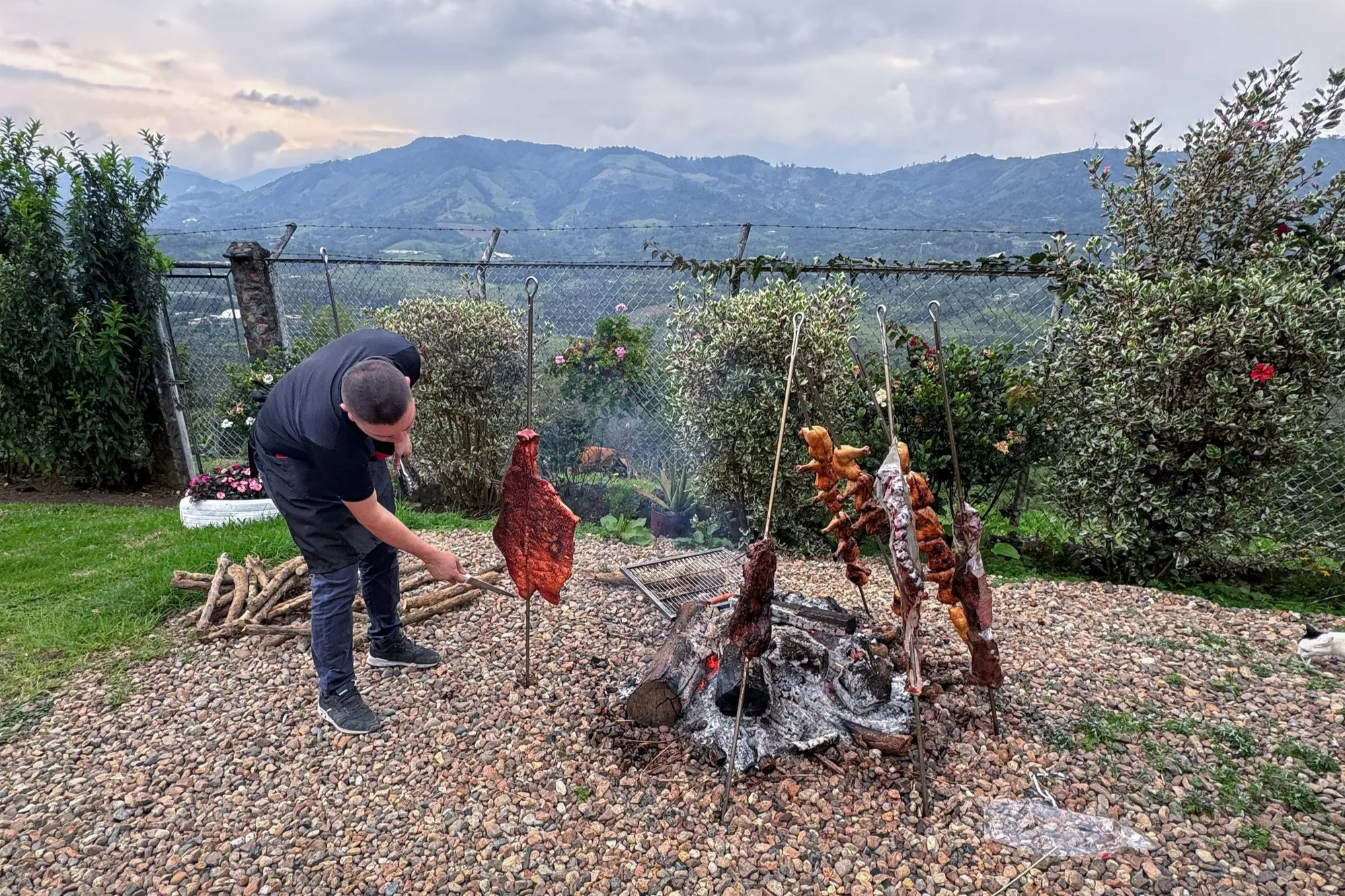 Alejo on the grill