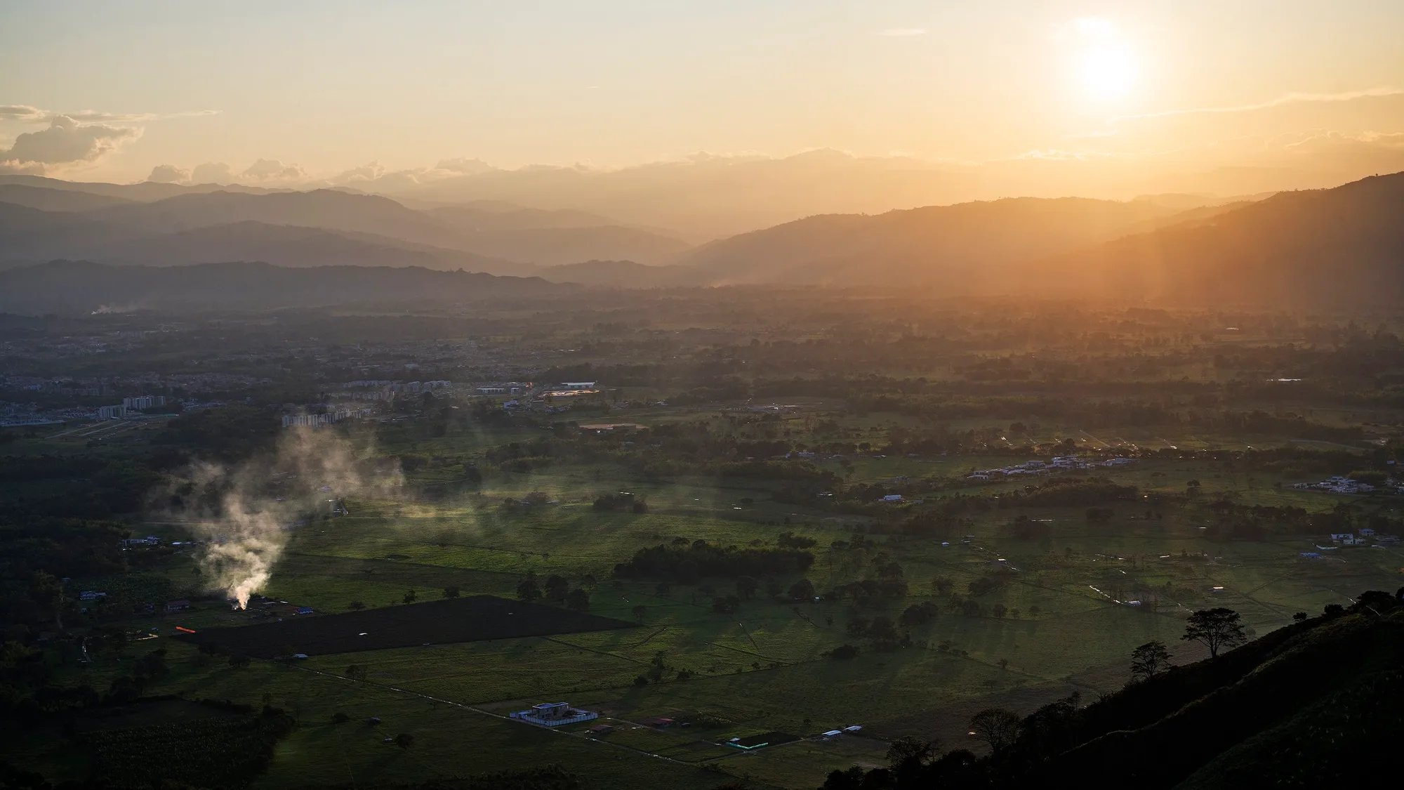 Huila closed out the day with a pleasant sunset