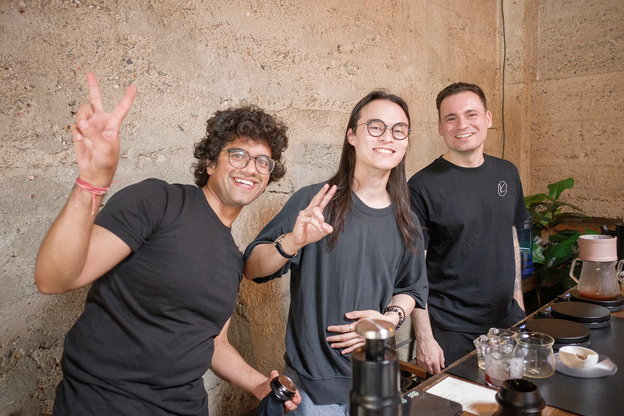 Janesh barbacking for Kieran and Josh of Komakase