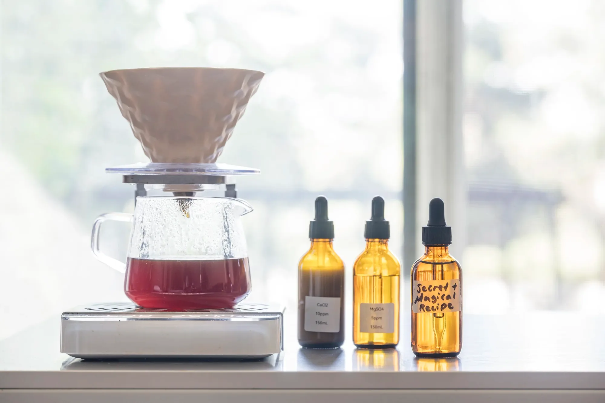 Coffee nerds bring around grinders and drippers, why not minerals too?