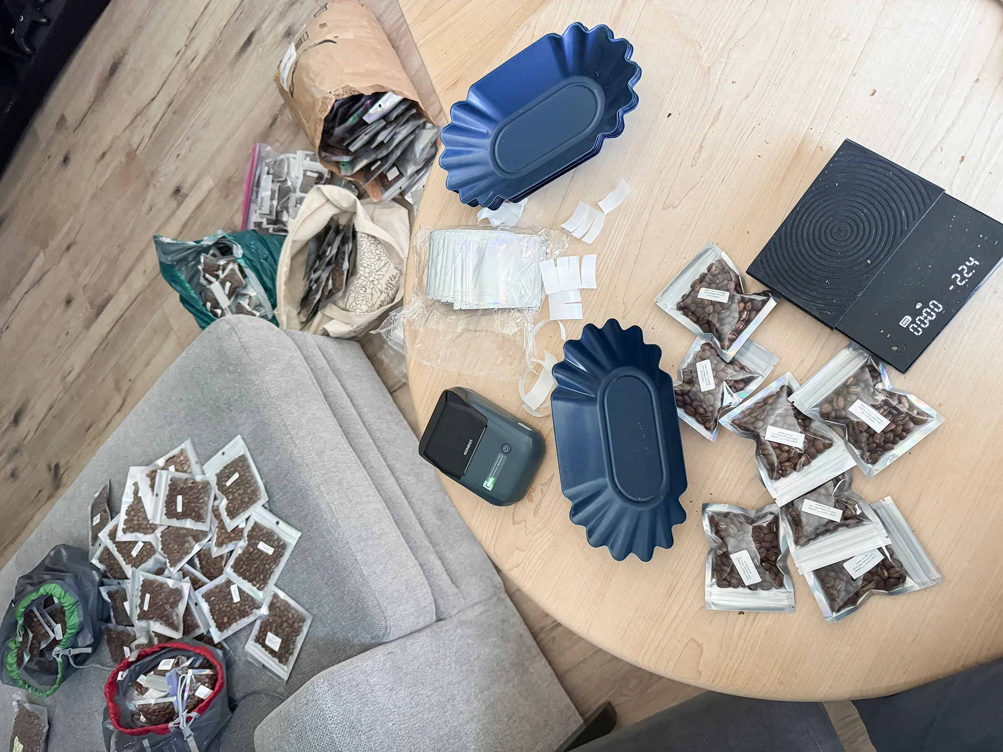 The unsexy part of the coffee chain - packing